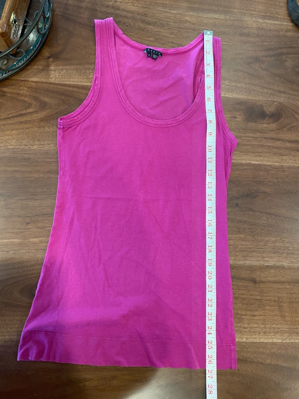 Theory Fuchsia Scoop Neck Tank Top